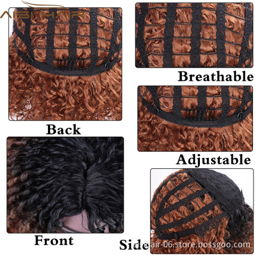 Aisi Hair Afro Kinky Curly Short Wigs Heat Resistant Synthetic Fiber Wigs Deep Curly Wigs for African Americans